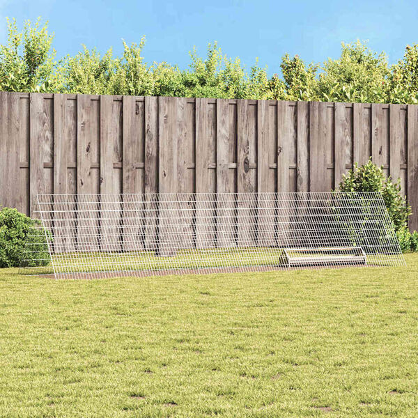 vidaXL Klietka pre sliepky Strieborn&aacute; 430 x 100 x 85 cm