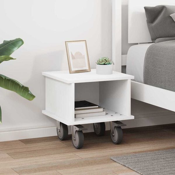 vidaXL TV stol&iacute;k Biela 37 x 35 x 35 cm Kompozitn&eacute; drevo