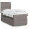 vidaXL Boxspring posteľ s matracom sivohned&yacute; 100x200 cm l&aacute;tka