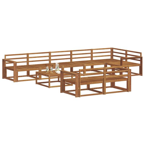 vidaXL Z&aacute;hradn&aacute; s&uacute;prava gaučov 9 pcs Pr&iacute;rodn&aacute; Pevn&eacute; ak&aacute;ciov&eacute; drevo