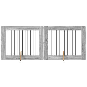 vidaXL Br&aacute;na pre psov so stojanmi 2 pcs Siv&aacute; sonoma 100 x 80 cm