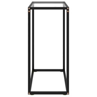 vidaXL Konzolový stolík priehľadný 60x35x75 cm tvrdené sklo