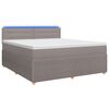 vidaXL Posteľ boxspring s matracom Sivohned&aacute; 140 x 200 cm L&aacute;tka