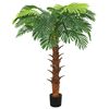 vidaXL Umel&aacute; palma Cycas s kvetin&aacute;čom 160 cm zelen&aacute;