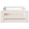 vidaXL Posteľ bez matraca biela 75x190 cm masívna borovica