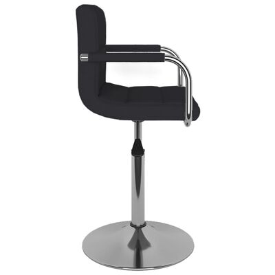 vidaXL Barová stolička čierna látková