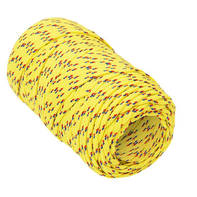 vidaXL Lodné lano žlté 2 mm 50 m polypropylén