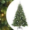 vidaXL Umel&yacute; vianočn&yacute; stromček s 300 LED-i Zelen&aacute; 210 cm PE a PVC