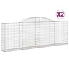 vidaXL Obl&uacute;kov&eacute; gabi&oacute;nov&eacute; ko&scaron;e 2 ks 300x30x100/120cm pozinkov. železo