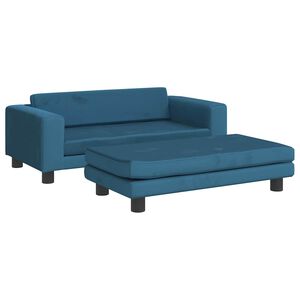 vidaXL Pelech pre psa s nadstavcom modr&yacute; 100x50x30 cm zamat