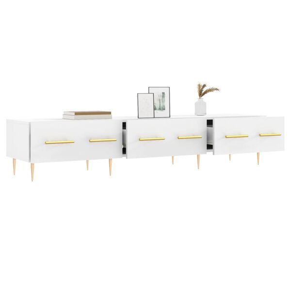 vidaXL TV skrinka, biela 150x36x30 cm, kompozitné drevo