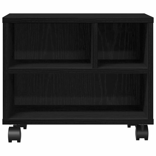 vidaXL Stojan na tlačiareň s &uacute;ložiskom Čierny dub 41 x 32 x 34,5 cm