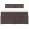 vidaXL Boxspring posteľ s matracom tmavohned&aacute; 140x190 cm l&aacute;tka