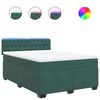 vidaXL Posteľn&yacute; r&aacute;m boxsping s matracom tmavozelen&yacute; 140x200 cm zamat