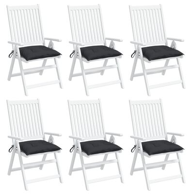 vidaXL Podložky na stoličku 6 ks, čierne 50x50x7 cm, oxfordská látka