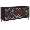vidaXL TV skrinka OMMEN 102 x 33 x 51 cm Čierny dub Kompozitn&eacute; drevo