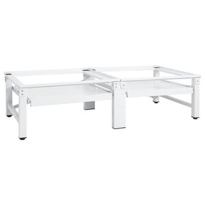 vidaXL Dvojit&yacute; podstavec pod pr&aacute;čku a su&scaron;ičku s vyťahovac&iacute;mi policami