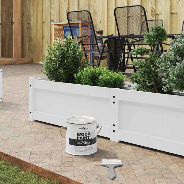 vidaXL Farba na drevo Sivá 16,5 x 16,5 x 15,9 cm Tlač na stenu