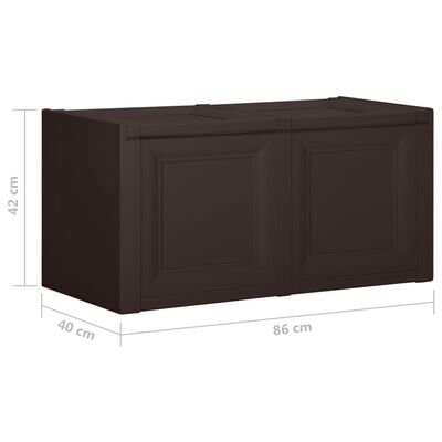 vidaXL Box na vankúše hnedý 86x40x42 cm 85 L