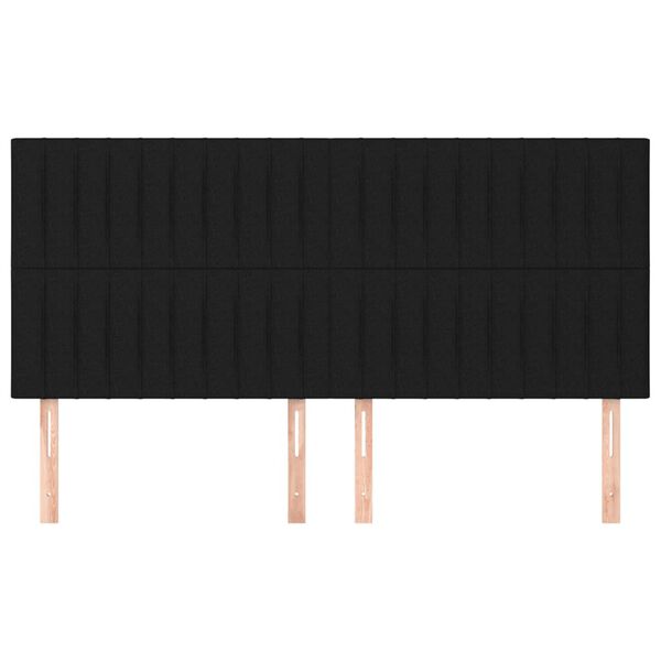 vidaXL Čelo postele čierne 180x5x118/128 cm l&aacute;tkov&eacute;