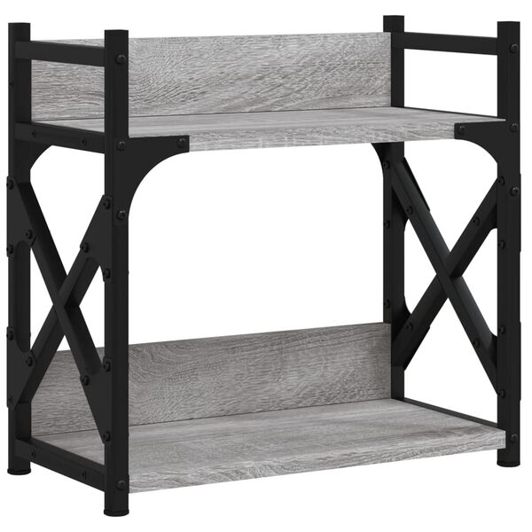 vidaXL Stojan na tlačiareň 2-posch. sivý sonoma 40x20x40 cm kom. drevo