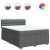 vidaXL Boxspring posteľ s matracom tmavosiv&aacute; 140x200 cm l&aacute;tka