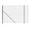 vidaXL Drôtený plot s pätkami antracitový 2,2x10 m