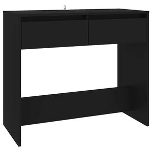vidaXL Konzolov&yacute; stol&iacute;k čierny 89x41x76,5 cm oceľov&yacute;