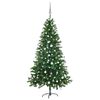 vidaXL Osvetlen&yacute; umel&yacute; vianočn&yacute; stromček s guľami 150 cm, zelen&yacute;
