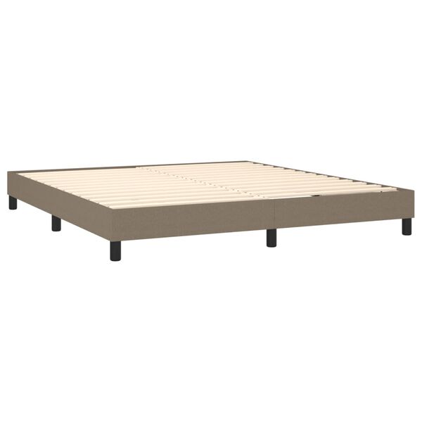vidaXL Posteľn&yacute; r&aacute;m boxspring s matracom sivohned 180x200 cm l&aacute;tka