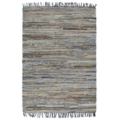 vidaXL Ručne tkaný koberec Chindi, denim a juta 120x170cm, rôzne farby
