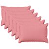 vidaXL Poťah na podložku 6 pcs HOUTEN Ružov&aacute; 50 x 75 cm Falo&scaron;n&yacute; ľan
