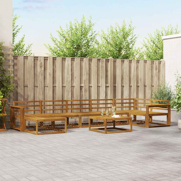 vidaXL Z&aacute;hradn&aacute; s&uacute;prava gaučov 8 pcs Pr&iacute;rodn&aacute; Pevn&eacute; ak&aacute;ciov&eacute; drevo