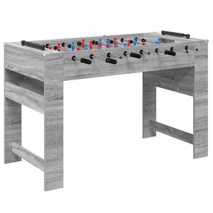 vidaXL Stoln&yacute; futbal Siv&aacute; Sonoma 125 x 60,5 x 80 cm Kompozitn&eacute; drevo