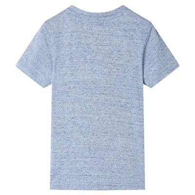 Detské tričko s krátkymi rukávmi modré melanž 92