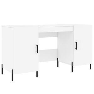 vidaXL St&ocirc;l biely 140x50x75 cm kompozitn&eacute; drevo