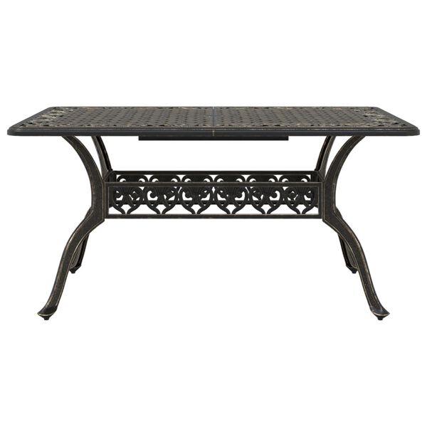 vidaXL 5-dielna z&aacute;hradn&aacute; jed&aacute;lensk&aacute; s&uacute;prava bronzov&aacute; liaty hlin&iacute;k