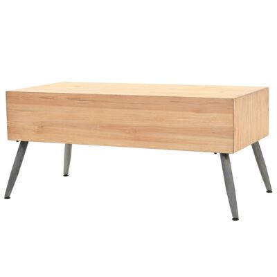 vidaXL Konferenčný stolík masívne jedľové drevo 115x55x50 cm