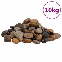 vidaXL Leštené kamienky 10 kg rôznofarebné 2-5 cm