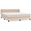 vidaXL Boxspring posteľ s matracom kapučínová 180x200 cm umelá koža