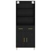 vidaXL Highboard Čierny dub 69,5 x 34 x 180 cm Kompozitn&eacute; drevo