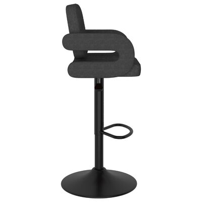 vidaXL Barové stoličky 2 ks tmavosivé látkové