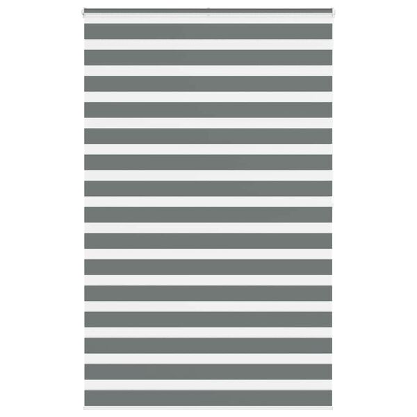 vidaXL Zebra roleta tmavošedá 140x200 cm šírka látky 135,9cm polyester