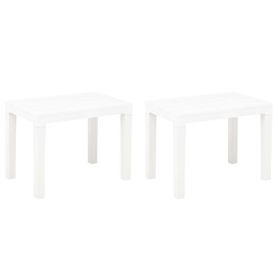 vidaXL Záhradné lavičky 2 ks biele plastové