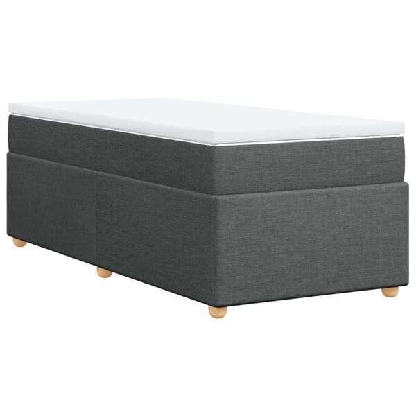 vidaXL Boxspring posteľ s matracom tmavosivá 90x190 cm látka