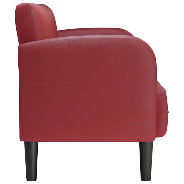 vidaXL Loveseat pohovka v&iacute;nov&aacute; červen&aacute; 110 cm umel&aacute; koža