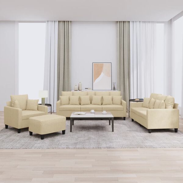 vidaXL 4-dielna sedacia s&uacute;prava s vank&uacute;&scaron;mi kr&eacute;mov&aacute; l&aacute;tka