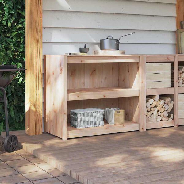 vidaXL Kuchynská skriňa s poličkou Hnedý dub 106 x 55 x 92 cm