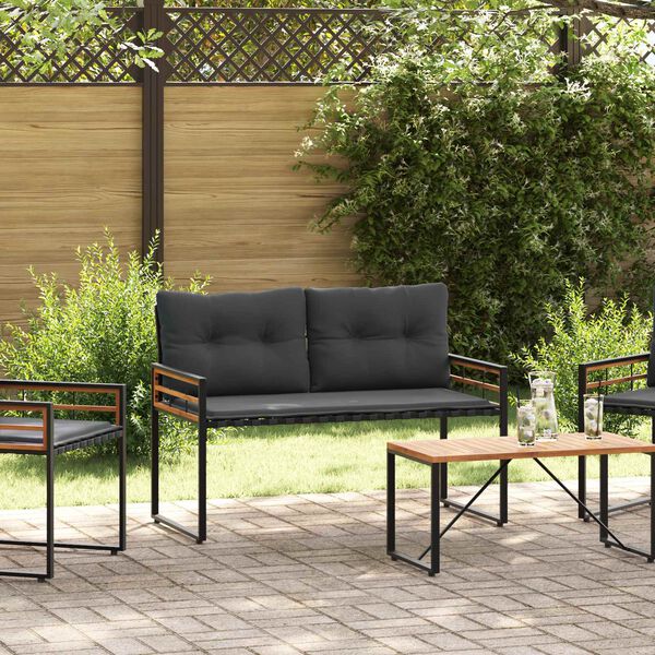 vidaXL Drevená lavička s vrstvami Tlmená sivá 114 x 55 x 77 cm