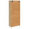 vidaXL Highboard so z&aacute;suvkou 2 pcs Remeseln&yacute; dub Kompozitn&eacute; drevo